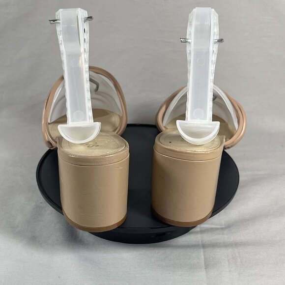SCHUTZ True Beige Princey Strappy Block Heel Sandal Women's Shoe Size 9.5-NEW - Picture 4 of 8